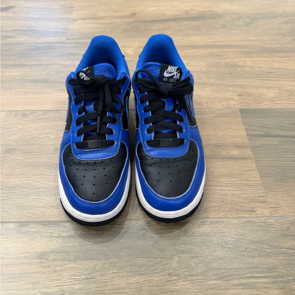 Nike Air Force 1 Royal Blue and Black Shoes